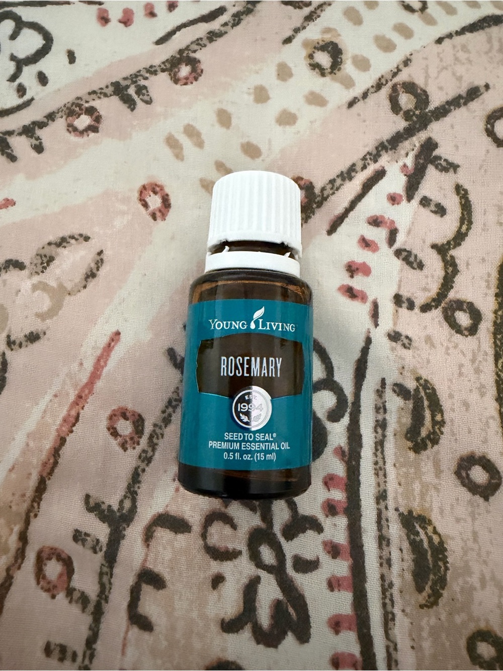 Young Living Rosemary Essential Oil - Teal Label, White Cap, Amber Bottle